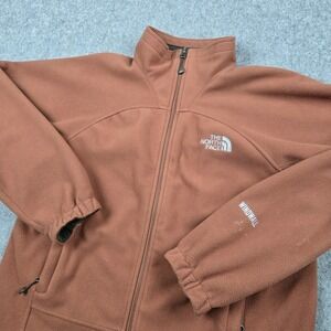 The North Face Windwall Jacket Mens Small Orange Fleece Full Zip‎ Outdoor
